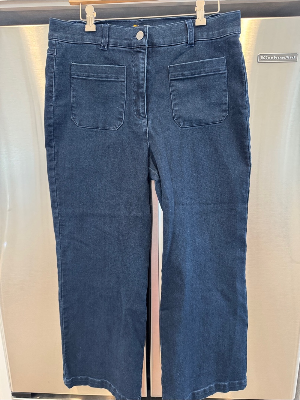 Ruby Rd. Women's Dark Blue Wide-Leg Jeans